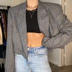 Nasty Gal/Hugo Boss oversized cropped blazer